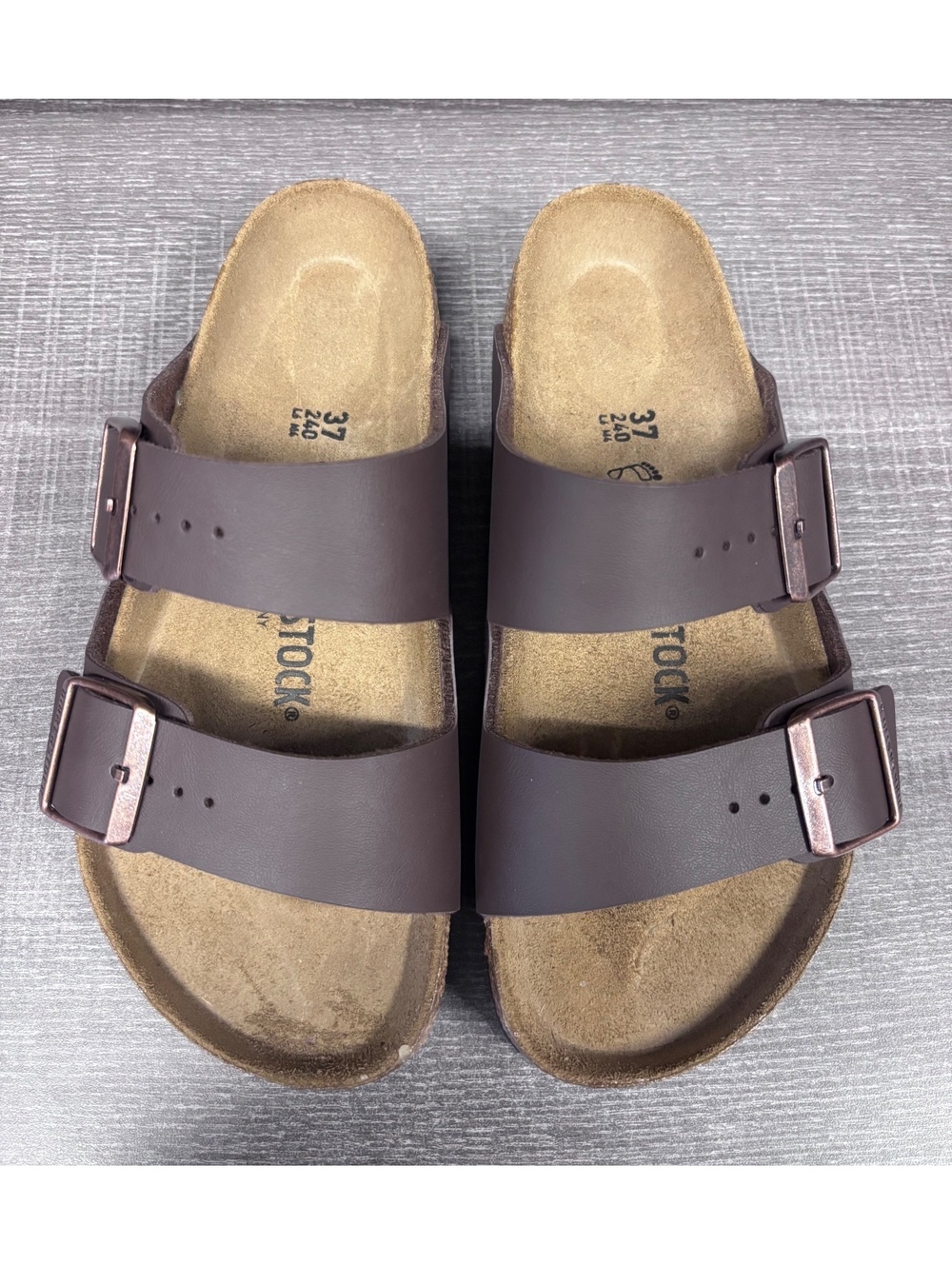 Women's Birkenstock Arizona Soft Footbed Sandals (Brown) - US Size 6/EU Size 37